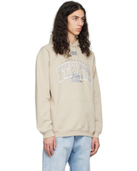 hellbeige bestickter Pullover mit einem Kapuze von VTMNTS