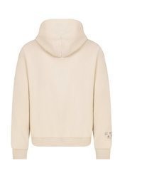 hellbeige bestickter Pullover mit einem Kapuze von Sublevel