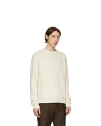 hellbeige bestickter Pullover mit einem Rundhalsausschnitt von Tiger of Sweden Jeans