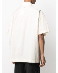 hellbeige besticktes Kurzarmhemd von Jacquemus