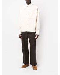 hellbeige besticktes Langarmhemd von Jacquemus