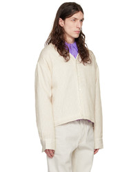 hellbeige besticktes Langarmhemd von Jacquemus