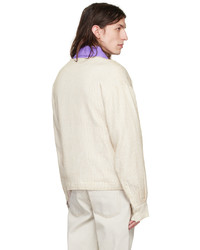 hellbeige besticktes Langarmhemd von Jacquemus