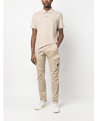 hellbeige besticktes Polohemd von C.P. Company