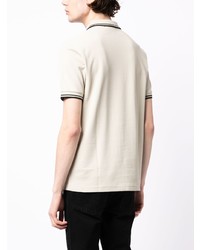 hellbeige besticktes Polohemd von Fred Perry