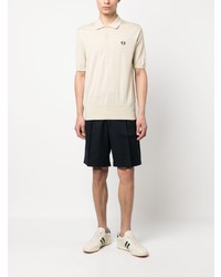 hellbeige besticktes Polohemd von Fred Perry