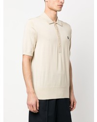 hellbeige besticktes Polohemd von Fred Perry