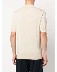 hellbeige besticktes Polohemd von Fred Perry