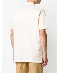 hellbeige besticktes Polohemd von Gucci