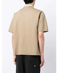 hellbeige besticktes Polohemd von White Mountaineering