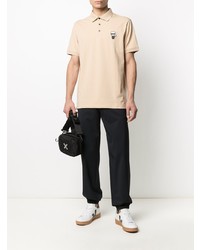 hellbeige besticktes Polohemd von Karl Lagerfeld