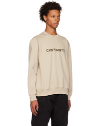 hellbeige besticktes Sweatshirt von CARHARTT WORK IN PROGRESS