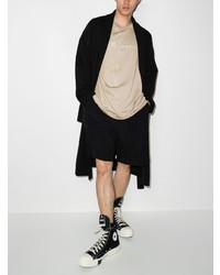 hellbeige besticktes T-Shirt mit einem Rundhalsausschnitt von Rick Owens DRKSHDW