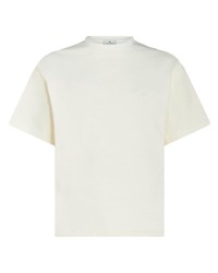 hellbeige besticktes T-Shirt mit einem Rundhalsausschnitt von Etro
