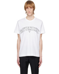 hellbeige besticktes T-Shirt mit einem Rundhalsausschnitt von Givenchy