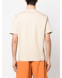hellbeige besticktes T-Shirt mit einem Rundhalsausschnitt von Lanvin