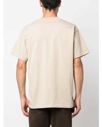 hellbeige besticktes T-Shirt mit einem Rundhalsausschnitt von Carhartt WIP