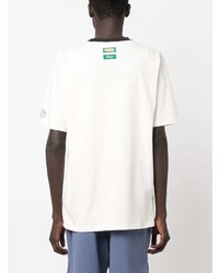 hellbeige besticktes T-Shirt mit einem Rundhalsausschnitt von Puma