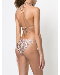 hellbeige Bikinioberteil mit Leopardenmuster von Zimmermann