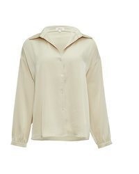 hellbeige Bluse mit Knöpfen von s.Oliver