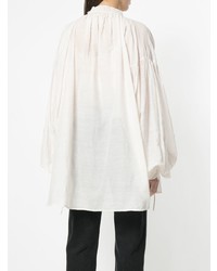hellbeige Bluse mit Knöpfen von Saint Laurent