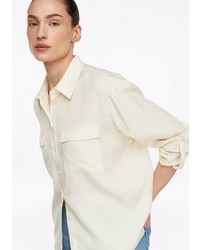 hellbeige Bluse von Comma