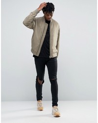 hellbeige Bomberjacke von Asos