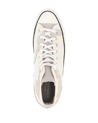 hellbeige Camouflage hohe Sneakers aus Segeltuch von Converse