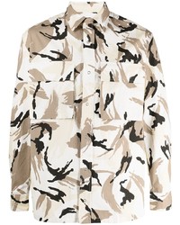 hellbeige Camouflage Langarmhemd von Kenzo