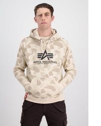 hellbeige Camouflage Pullover mit einem Kapuze von Alpha Industries