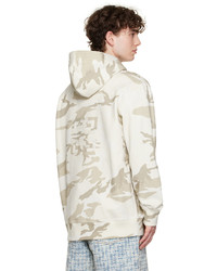 hellbeige Camouflage Pullover mit einem Kapuze von Givenchy