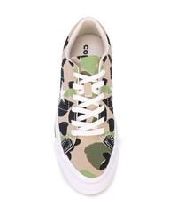 hellbeige Camouflage Segeltuch niedrige Sneakers von Converse