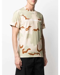 hellbeige Camouflage T-Shirt mit einem Rundhalsausschnitt von United Standard