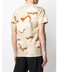 hellbeige Camouflage T-Shirt mit einem Rundhalsausschnitt von United Standard