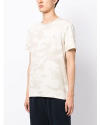 hellbeige Camouflage T-Shirt mit einem Rundhalsausschnitt von Polo Ralph Lauren