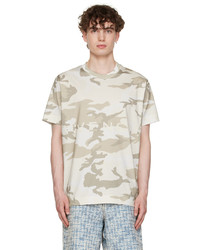 hellbeige Camouflage T-Shirt mit einem Rundhalsausschnitt von Givenchy