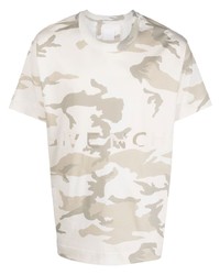 hellbeige Camouflage T-Shirt mit einem Rundhalsausschnitt von Givenchy