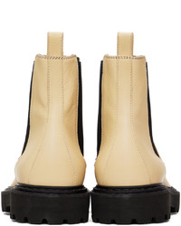 hellbeige Chelsea Boots aus Leder von Officine Creative