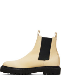 hellbeige Chelsea Boots aus Leder von Officine Creative