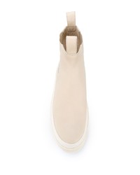 hellbeige Chelsea Boots aus Leder von Jil Sander