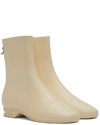 hellbeige Chelsea Boots aus Leder von Raf Simons