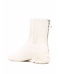 hellbeige Chelsea Boots aus Leder von Raf Simons