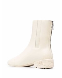 hellbeige Chelsea Boots aus Leder von Raf Simons