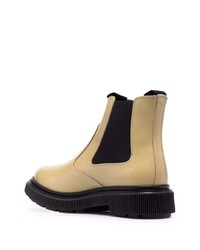 hellbeige Chelsea Boots aus Leder von Adieu Paris