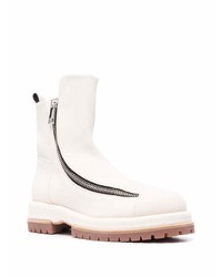 hellbeige Chelsea Boots aus Leder von 424