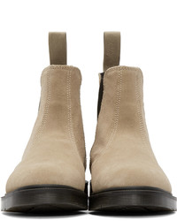 hellbeige Chelsea Boots aus Wildleder von Dr. Martens