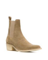 hellbeige Chelsea Boots aus Wildleder von Amiri