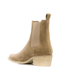 hellbeige Chelsea Boots aus Wildleder von Amiri