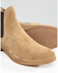 hellbeige Chelsea Boots aus Wildleder