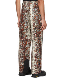 hellbeige Chinohose mit Leopardenmuster von Phipps
